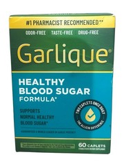 NEW Garlique Allicin Garlic Healthy Blood Sugar Formula (60) Caplets Exp 01/27