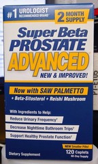 SuperBeta Prostate Advanced w/ Saw Palmetto Dietary Supplement – 120 Caplets New