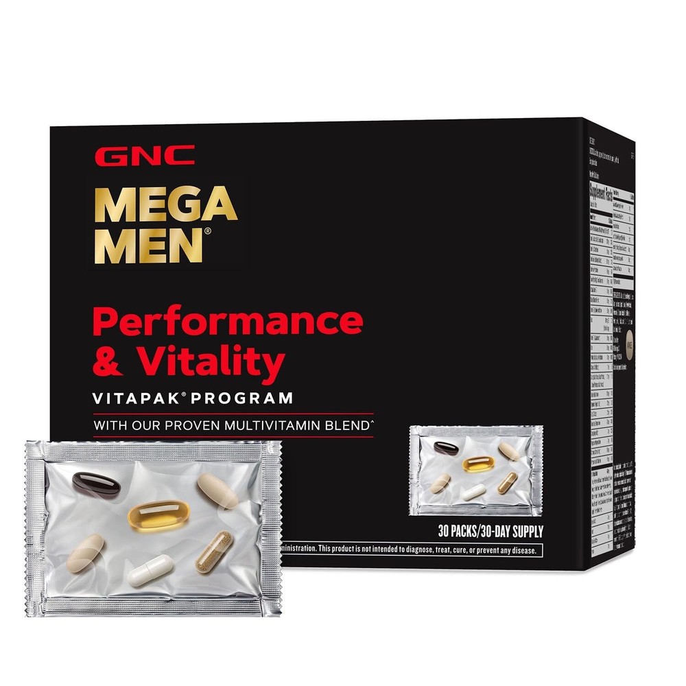GNC Mega Men Performance and Vitality Vitapak Program, 30 Count (Pack of 1)