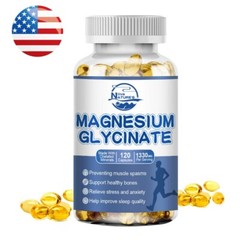 Magnesium Glycinate 1330mg 120 Capsules | Buffered & Chelated | by NATURE’S LIVE