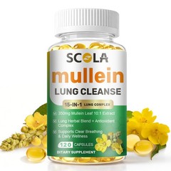 15In1 Mullein Leaf Capsules Extra Strength Support Respiratory Health Lung Detox