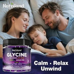 Glycine Gummies for Sleep, Glycine 3g Supplements with NAC, Magnesium Glycina…