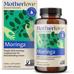 Motherlove Moringa (120 Capsule Value Size) Lactation Supplement to Support Brea