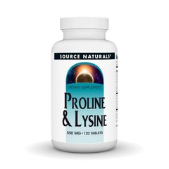 Source Naturals Proline & Lysine, 550 mg – 120 Count (Pack of 1), Yeast Free