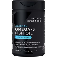 Triple Strength Omega-3 Fish Oil 1250mg from Alaskan Pollock – 30 Burpless So…