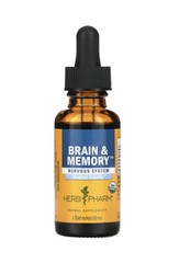 Herb Pharm Brain Memory Nervous System 1 fl oz 30 ml Gluten-Free, Organic