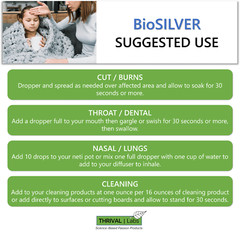 BioSILVER Ionic Colloidal Silver 20 PPM Liquid 4oz Dropper by Thrival Labs