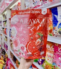 2 X Araya Duo Set Ceramide Collagen Strawberry Plus Drink Powder 30 Sachets