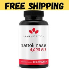 Luma Nutrition Nattokinase Supplement 4000 FU, Heart Health Support, 60 Capsules