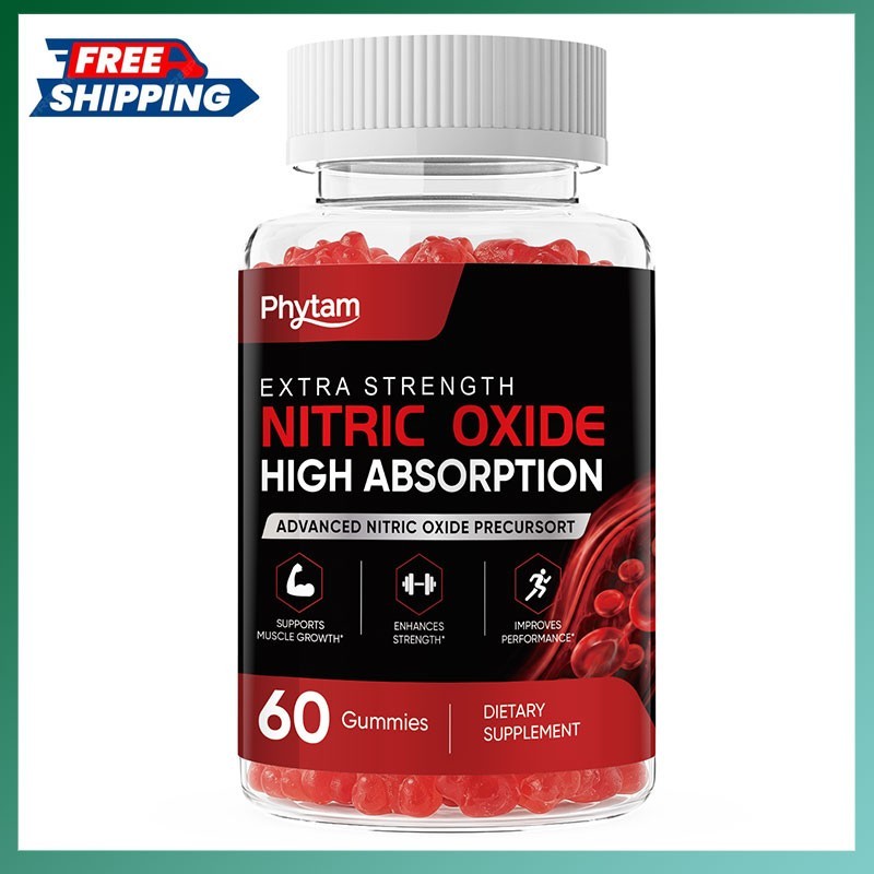 Nitric Oxide Beet Root Gummies | With Vitamin C | 60 Count | Natural Energy