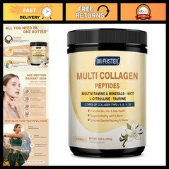 Multi Collagen Peptides Powder – Vanilla, 35 Servings, Type I, II, III, V, X – S