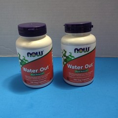 Lot Of 2 NOW Foods Water Out Herbal Diuretic, 100 Vegetarian Capsules 7/2028