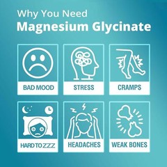 Ease Mood – Magnesium Glycinate, Ashwagandha, Rhodiola Rosea – Improves Focus