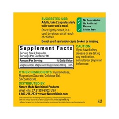Nature Made Magnesium Glycinate 200 mg per serving, Magnesium Suppl… Fast Ship