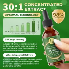 Moringa Oleifera Leaf Extract with Ashwagandha Drop Digestion Immunity Support