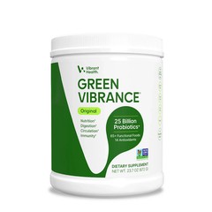 Green Vibrance Greens Powder 25B Probiotics 65+ Superfoods Gut Energy 60 Svgs
