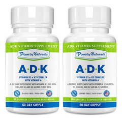 Power By Naturals ADK Vitamin Supplement – Vitamins A, 60 Count (Pack of 2)