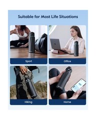 BOOST Smart Water Bottle with Reminder & Tracker, Double Wall Vacuum Insulate…