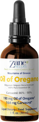 Zane Hellas 190 Mg Oregano Oil-164 Mg Carvacrol per Serving-4 Drops Daily. 100%