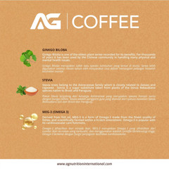 6X 100% Original AG Premium Butterscotch Coffee with Omega-3 By AG Nutrition DHL