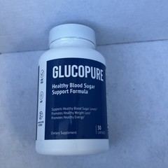 Glucopure Healthy Blood Sugar Support Cap White NOT Blue exp 7/26 SEALED