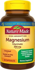 Nature Made Magnesium Glycinate 200 mg Per Serving 60 Capsules