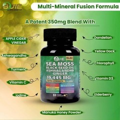 BUIE Sea Moss Ginger Capsules | 60 Capsules