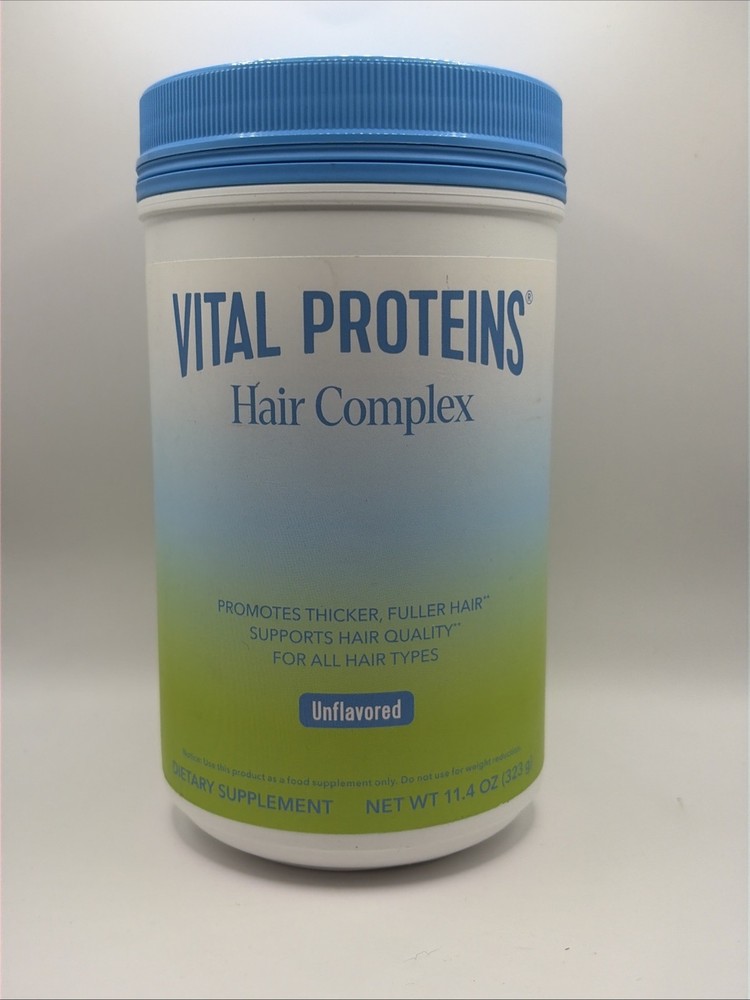 Vital Proteins Hair Complex Thicker Fuller Hair Unflavored 11.4oz NEW 6.26