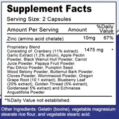 PARASITE BLAST Body Cleanse Complex Anti- PARASITE Support 120 Capsules