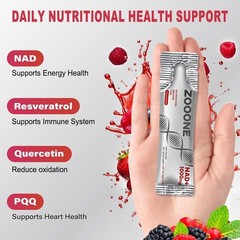 2 PACKS-ZOOONE NR1000 NAD+ Berry Flavor Drink Mix-30 Packets Lutein-Healthy Skin