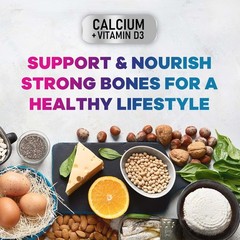 Calcium 1200mg with Vitamin D3 Supplement for Strong Bones & Muscle Support