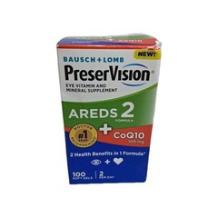 PreserVision AREDS 2 + CoQ10 Eye Vitamin Mineral Supplement 100ct Exp 06/26