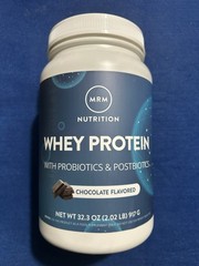 MRM Nutrition Whey Protein Chocolate PROBIOTICS & POSTBIOTICS 32.6 oz Exp 5/26