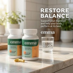 Emma Gut Health Supplement 60 Capsules – Bloating & Digestion Support