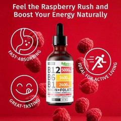 Nusava Vitamin B12 5000mcg Liquid Drops, B12 Sublingual B Formula B12 B6 1-5 Pk