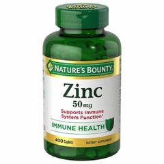 Nature’s Bounty Zinc 400ct. 50mg, EXP 05/26 Free Shipping