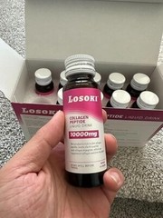 Losoki Liquid Collagen Peptide Drink 10000mg with Vitamin C – (1 Box,10 Bottles)