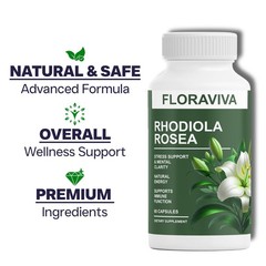 3-Pack Rhodiola Rosea Capsules – Floraviva for Energy, Focus, Mood