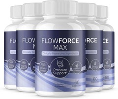 5 Pack Flow Force Max – Vegan, Male Vitality Supplement Pills-60 Caps Free Ship