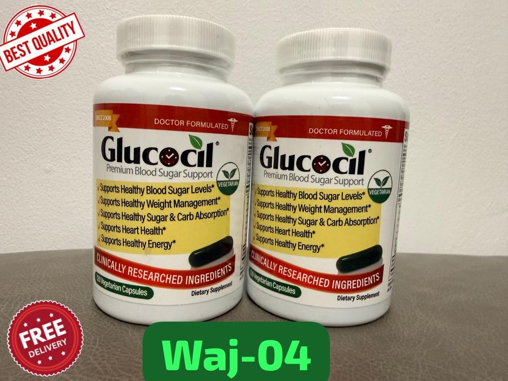 2-Pack Glucocil Blood Sugar Support 30-Day Supply 120 Softgels Each