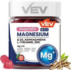 VEV Deep Calm Magnesium Complex 14-in-1 Gummies 90 Count For Women Men