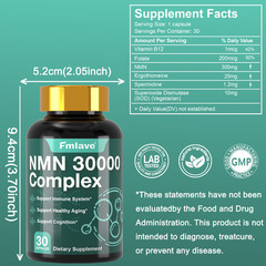 NMN Capsules Energy Booster BOOSTIS NAD Level Anti Aging Supplement NAD+ Capsule