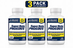 3 Pack Men’s Health SUPER BETA PROSTATE Support Supplement – Caplets 120 ct