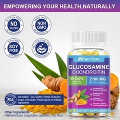 Glucosamine Chondroitin Turmeric & MSM 60 CAPSULES-Bones Joint Support Pills