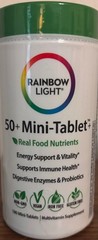 Rainbow Light 50+ 180 Mini Tablet Real Food Nutrients Multivitamin Supplement