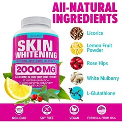 60 Pills Skin Lightening Glutathione Improves Sensitive Skin Brightens Tone