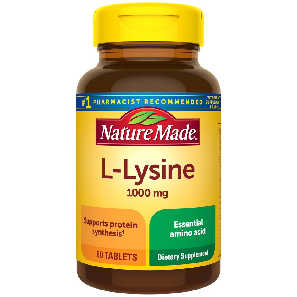 Nature Made L-Lysine 1000 mg, Dietary 60 Count (Pack of 1), N/a