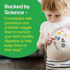 Culturelle Kids Probiotic + Gluten Free Veggie Fiber Gummies – Berry – 30ct