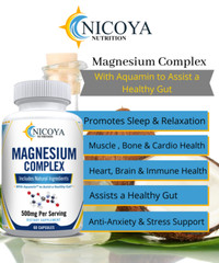 Magnesium Complex, Natural Anti Anxiety & Stress Relief Supplement 500mg