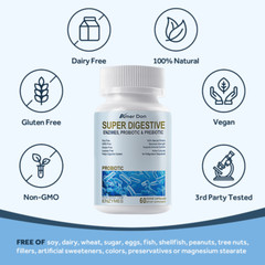 Probiotic Lactobacillus Reuteri 100B CFU -High Potency 60 Caps Digestive Support